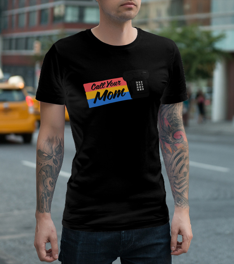 Call Your Mom Retro Phone T-Shirt
