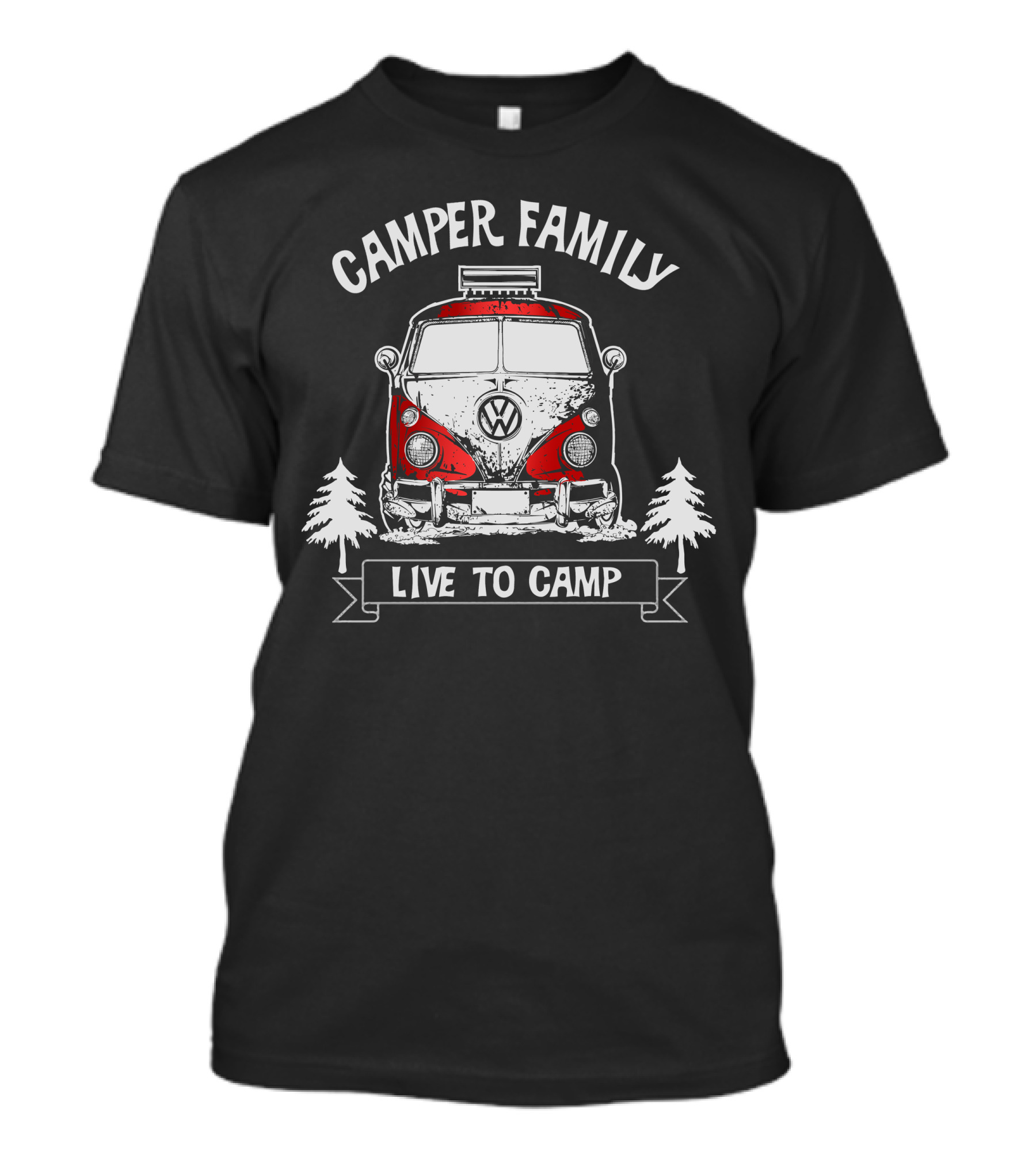 Camper Family Live To Camp VW Bus T-Shirt