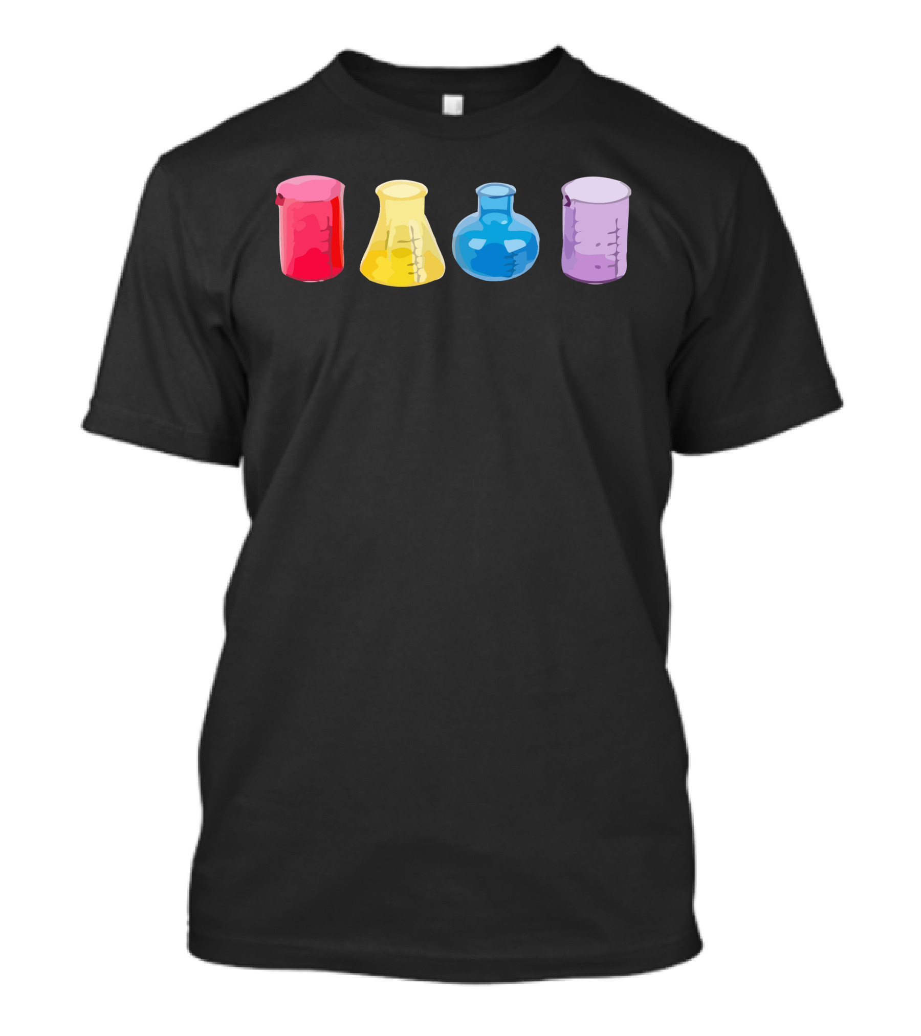Colorful Chemistry Lab Glassware Shot Glasses T-Shirt