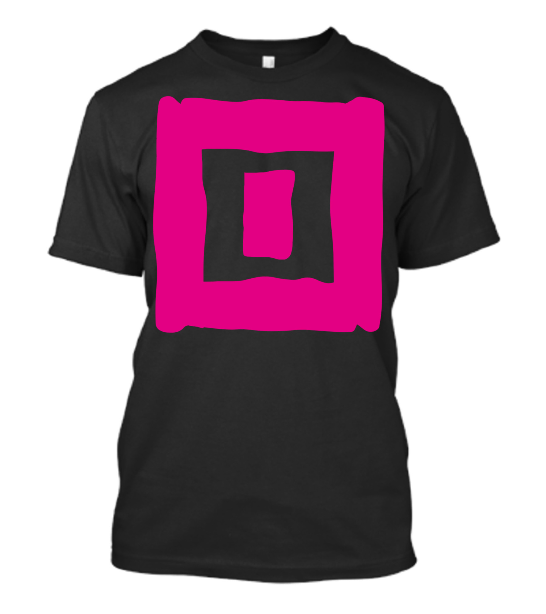 Couples Pink Spiral Square Geometric T-Shirt