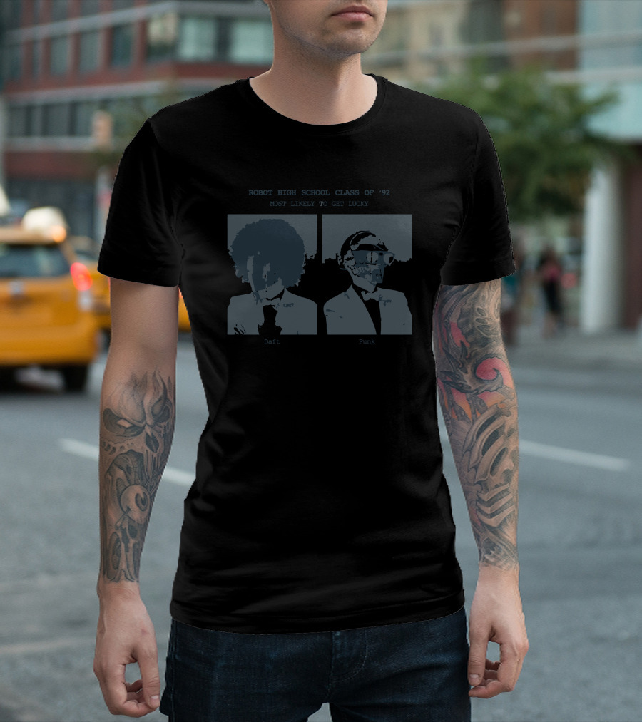 ROBOT HIGH SCHOOL CLASS OF '92 MOST LIKELY TO GET LUCKY DAFT PUNK T-Shirt