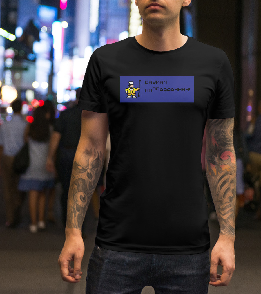 Dayman Ahhhhh 8-Bit Style Retro Character T-Shirt