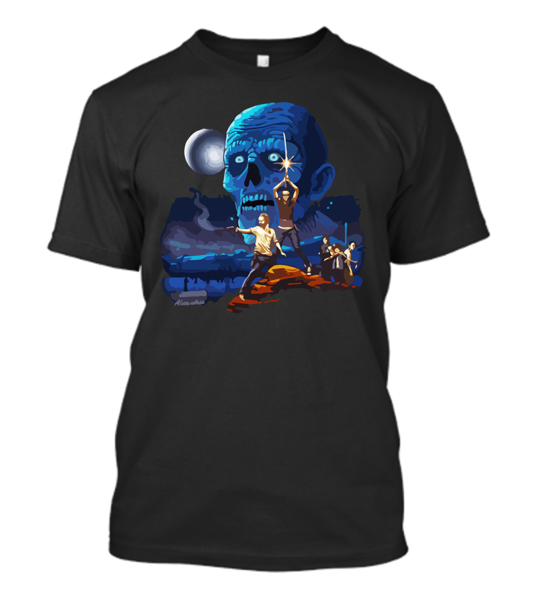 Dead Wars Zombie Space Adventure Battle Scene T-Shirt
