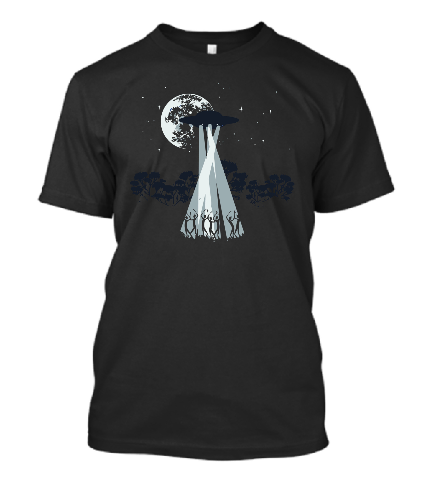 Disco Time UFO Dance Party Under Full Moon T-Shirt