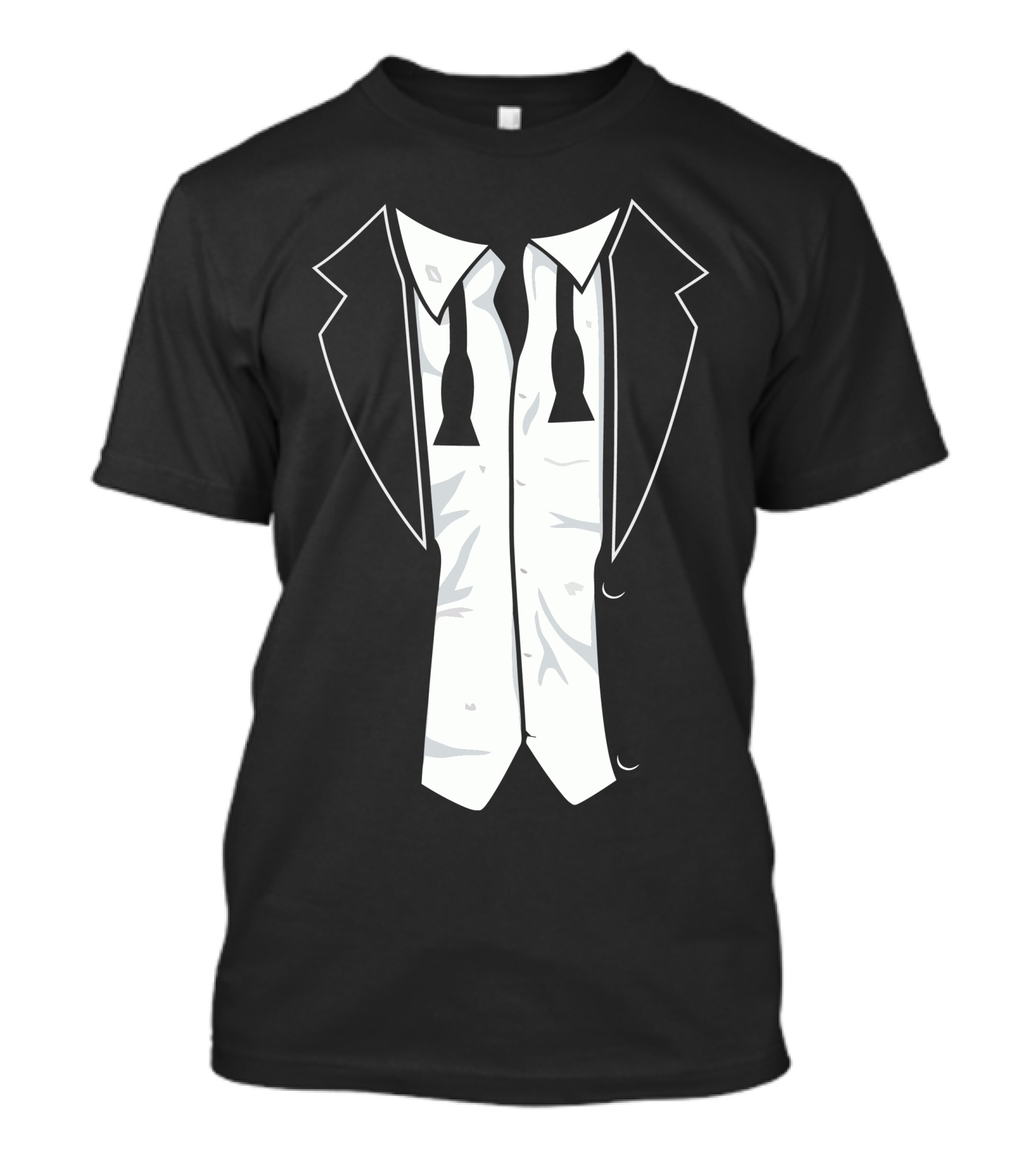 Disheveled Tuxedo Wrinkled Shirt And Untied Bow Tie Look T-Shirt