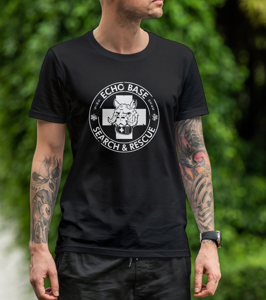 Echo Base Search And Rescue Tauntaun Snow Emblem T-Shirt