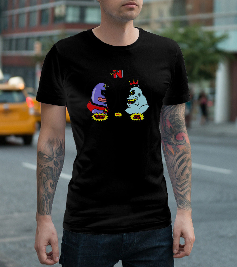 CAP'N N Eggplant Wizard And King Hippo T-Shirt
