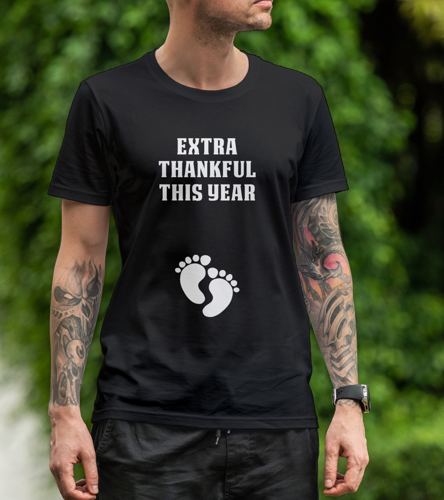 Extra Thankful This Year Baby Footprints T-Shirt