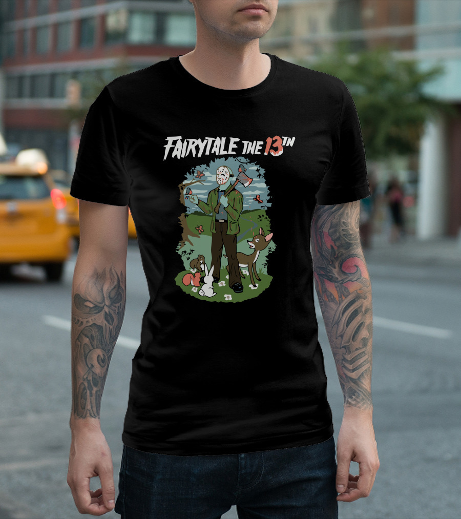 Fairytale The 13Th Jason Voorhees Woodland Animals Scene T-Shirt