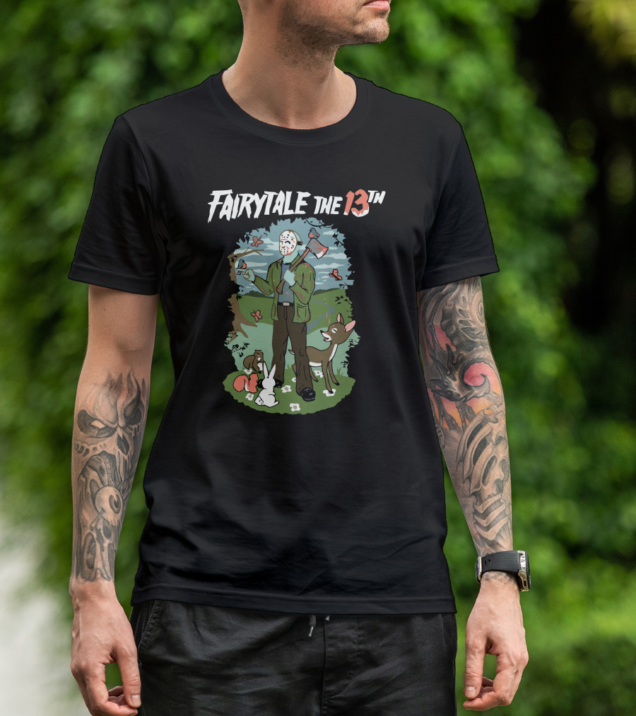 Fairytale The 13Th Jason Voorhees Woodland Animals Scene T-Shirt