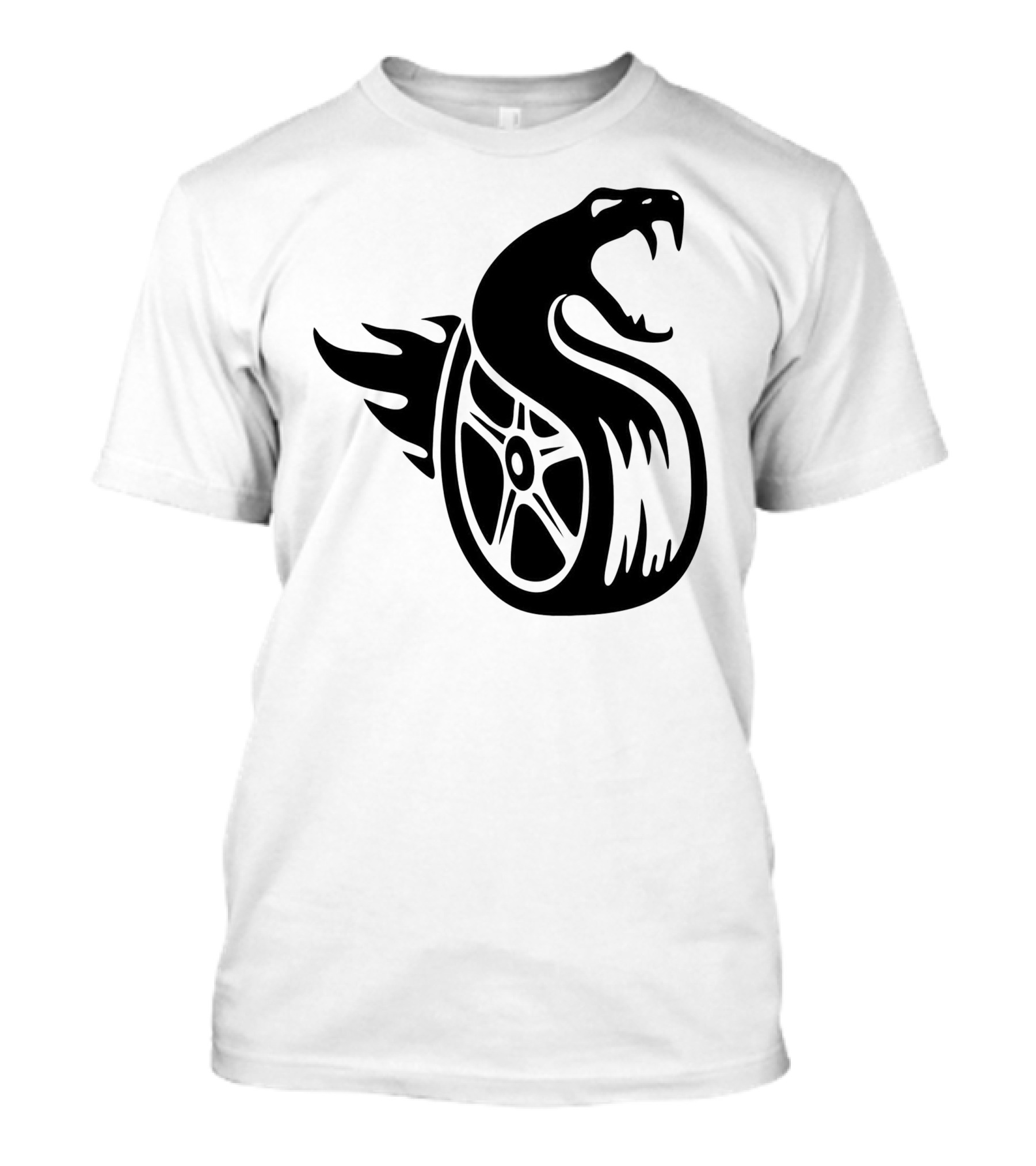Fangs Dragon Snake Tire Wheel T-Shirt