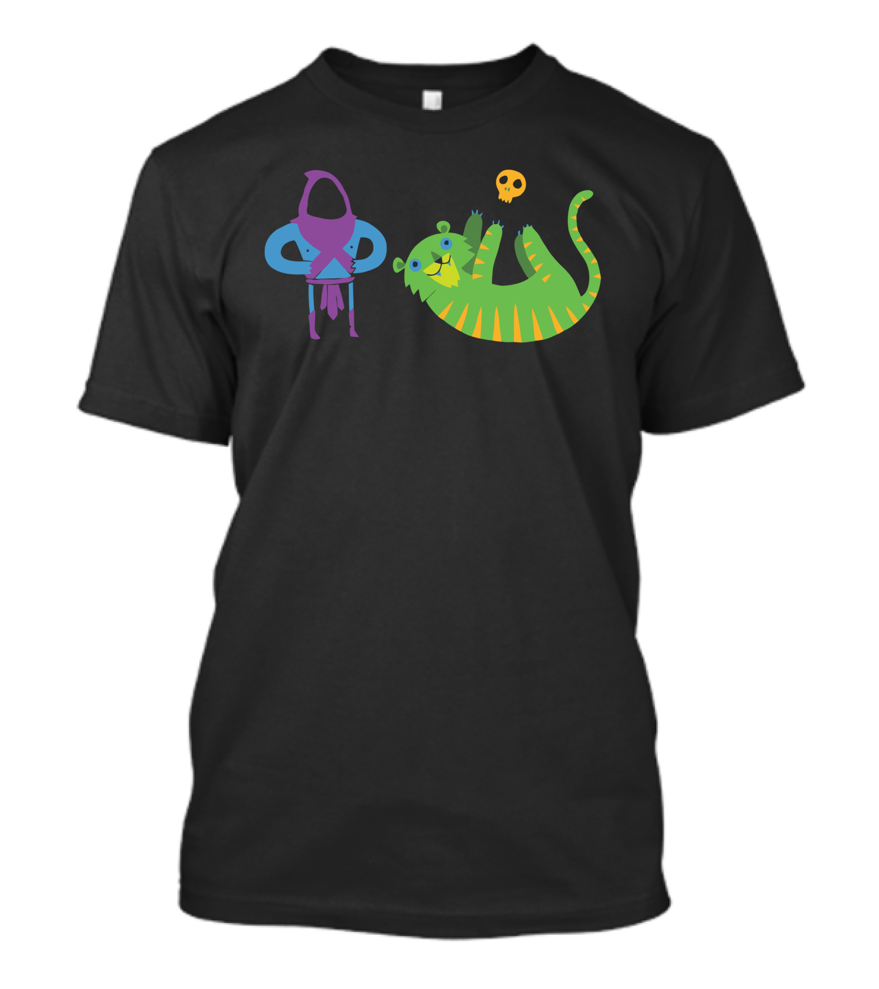 Foiled Again With Colorful Knight And Tiger Skull T-Shirt