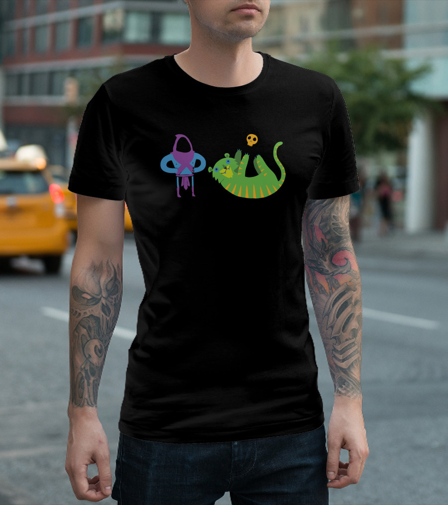 Foiled Again With Colorful Knight And Tiger Skull T-Shirt