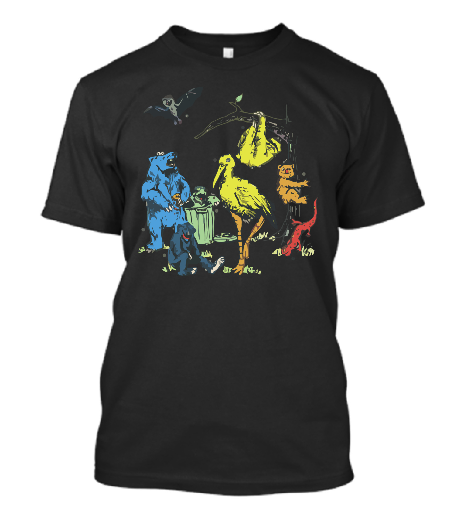 Friendly Beasts Gathering With Colorful Animal Ensemble T-Shirt