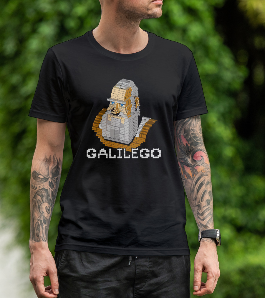 GALILEGO Galileo LEGO Brick Bust Creation T-Shirt