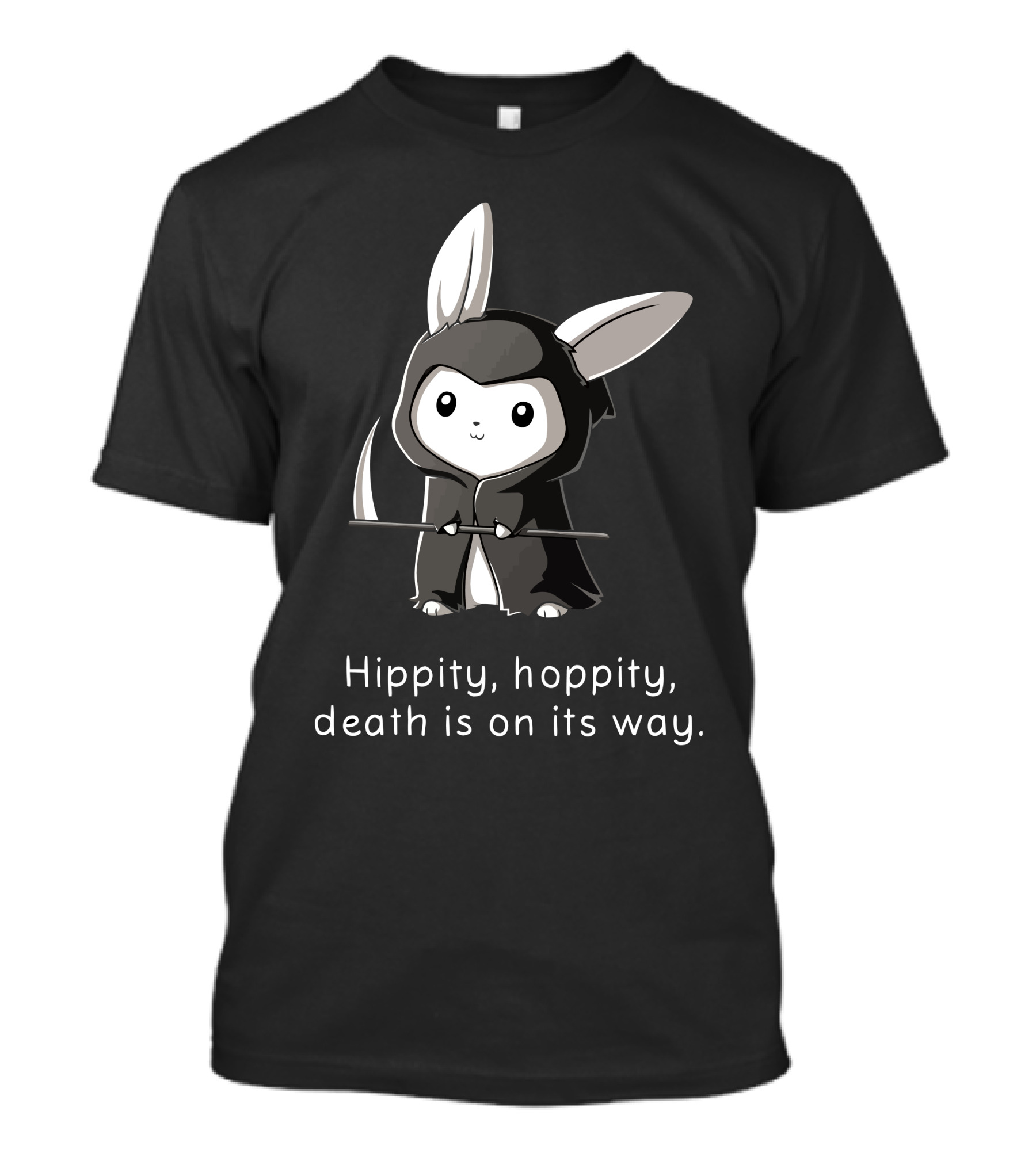Hippity Hoppity Death Is On Its Way Grim Bunny T-Shirt