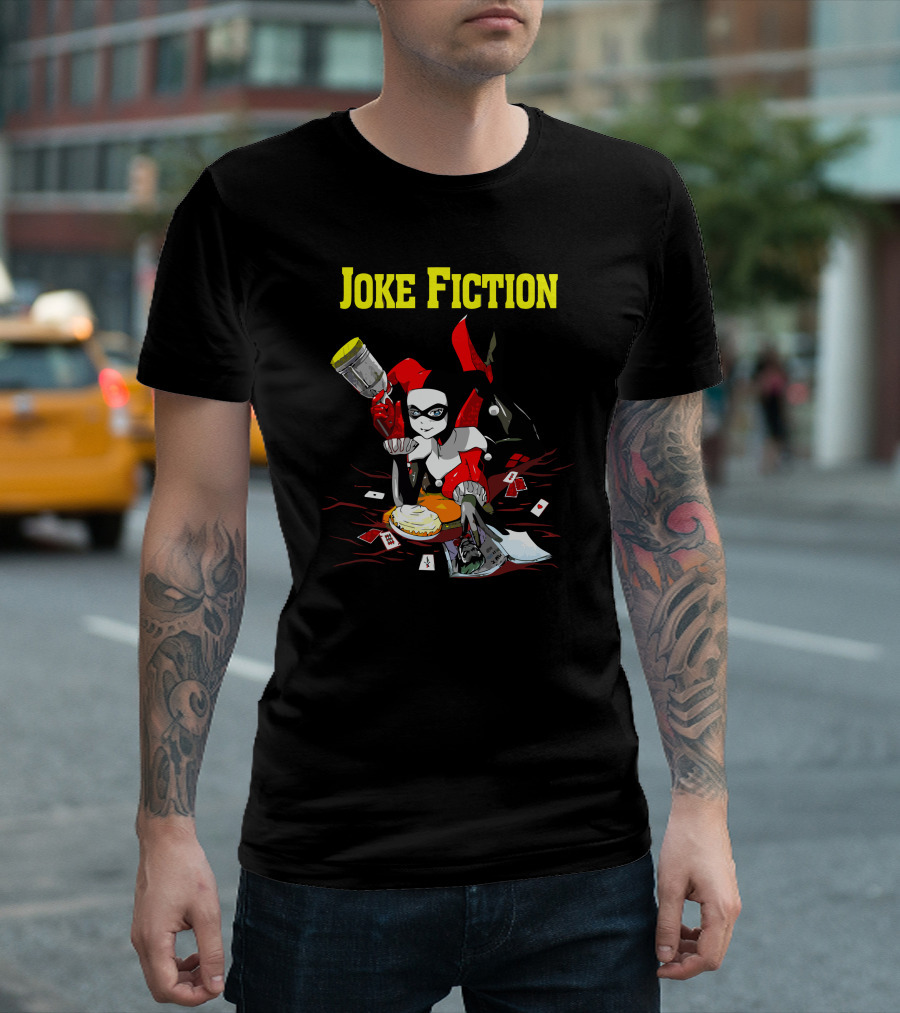 Joke Fiction Harley Quinn Pulp Fiction T-Shirt
