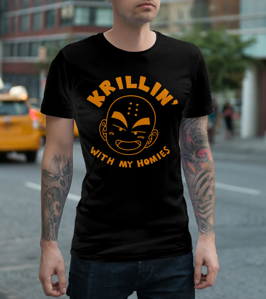 KRILLIN' WITH MY HOMIES Iconic Anime Character T-Shirt