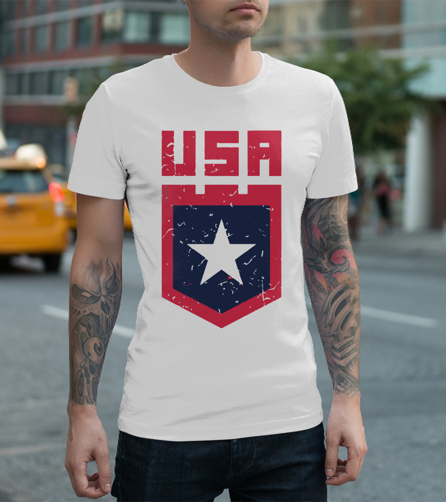 USA Star Shield Land Of The Free T-Shirt