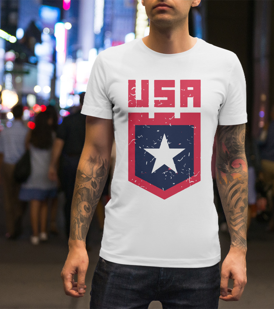USA Star Shield Land Of The Free T-Shirt