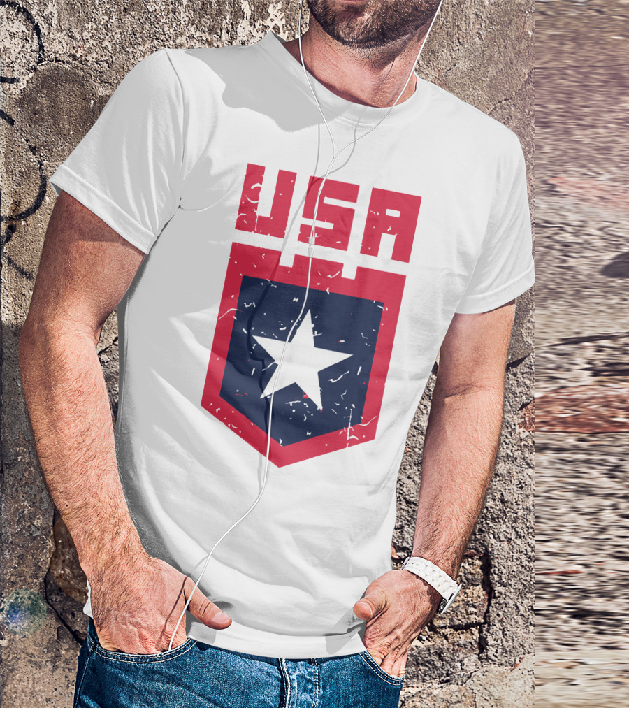 USA Star Shield Land Of The Free T-Shirt
