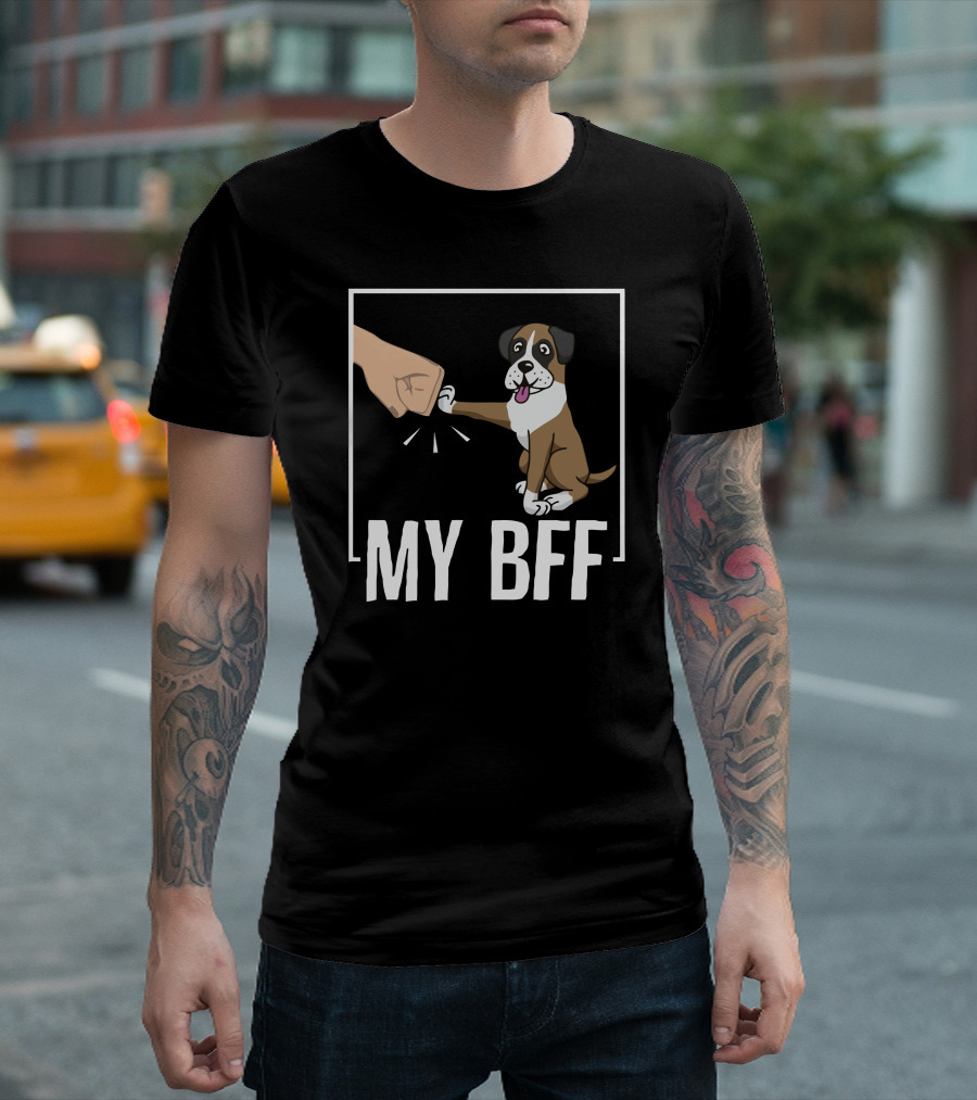 MY BFF Boxer Dog Fist Bump T-Shirt