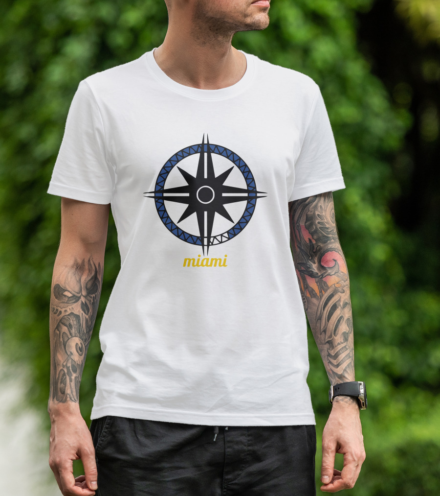 Ocean Lover Miami Compass T-Shirt