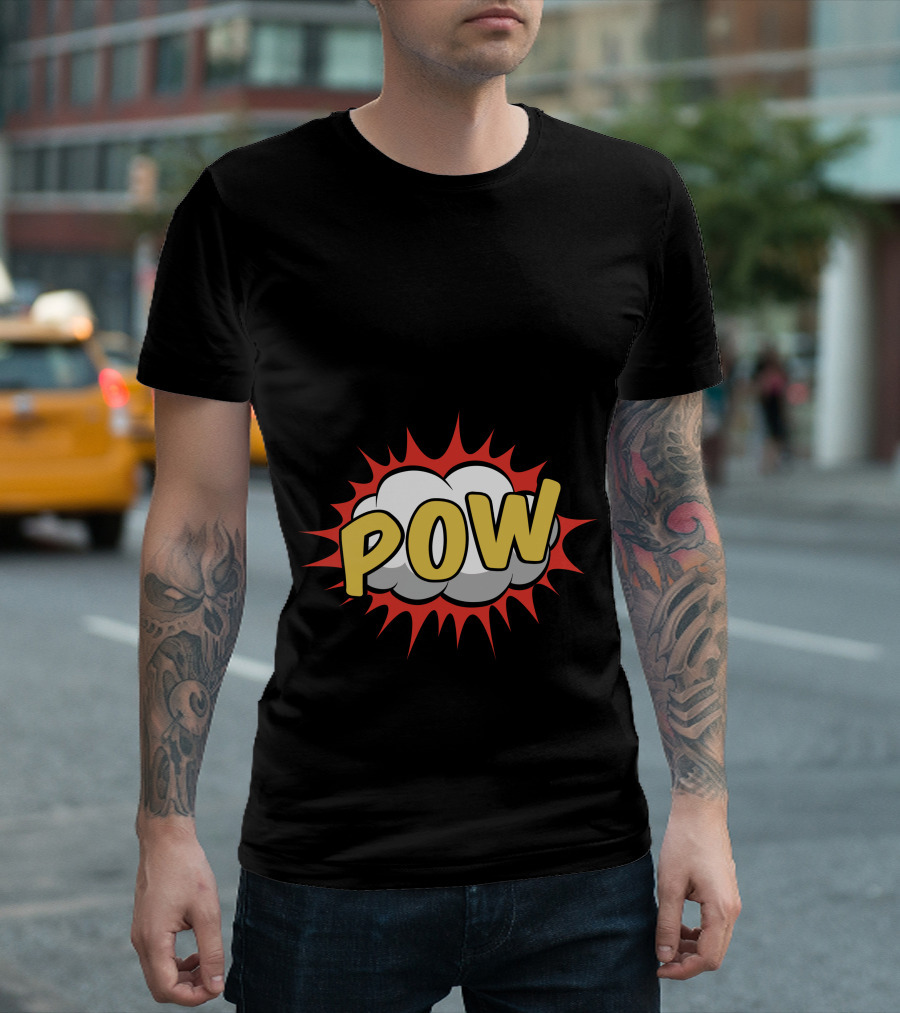 POW Comic Style Explosion Cartoon Burst T-Shirt