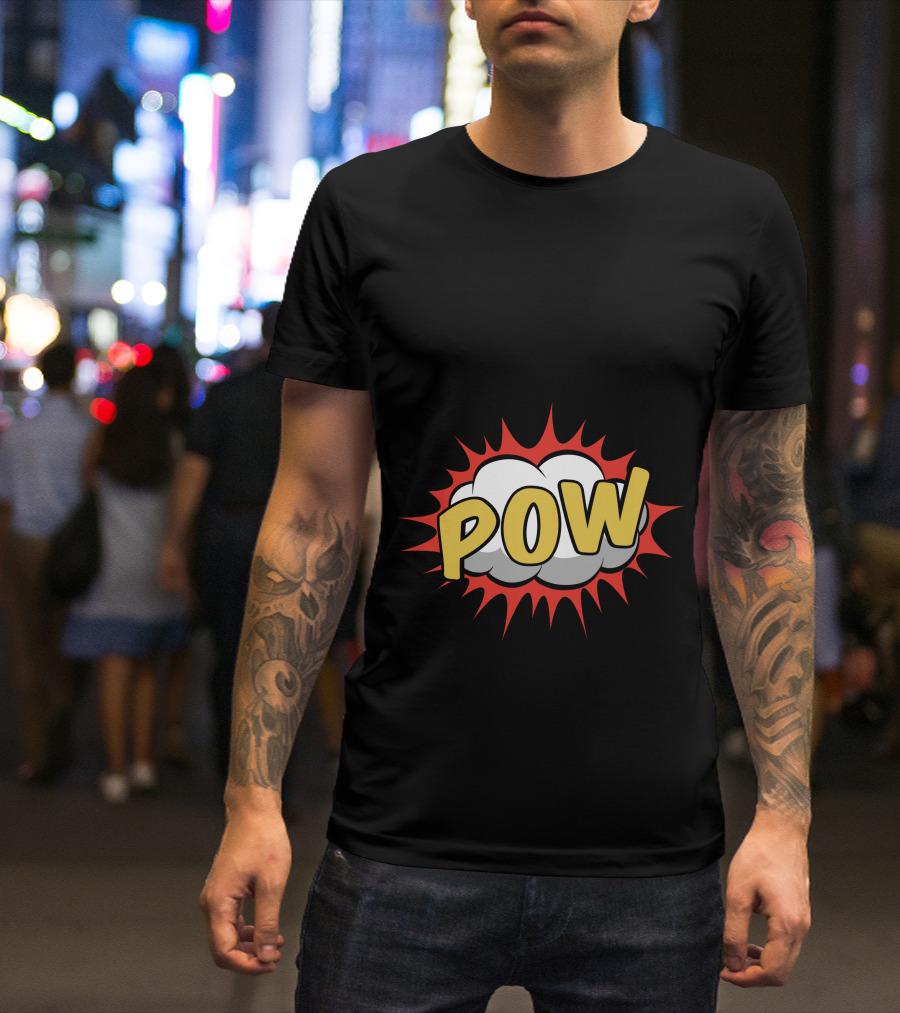 POW Comic Style Explosion Cartoon Burst T-Shirt