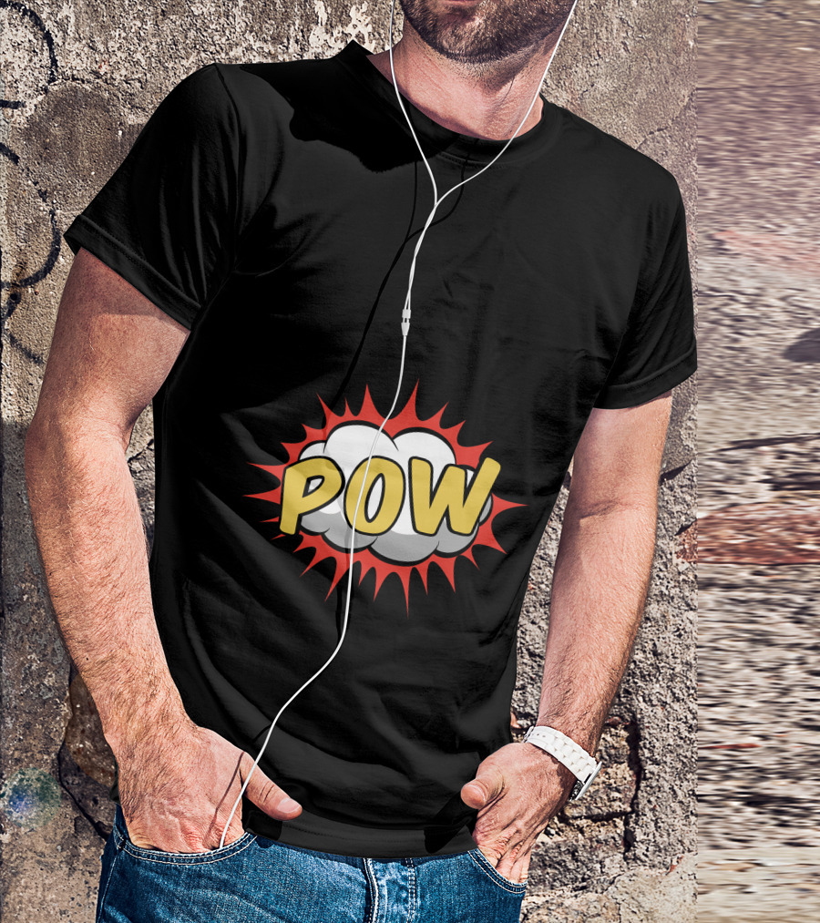 POW Comic Style Explosion Cartoon Burst T-Shirt