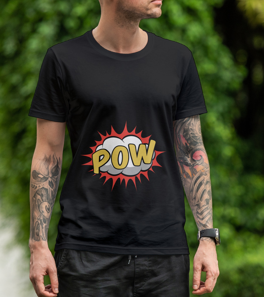 POW Comic Style Explosion Cartoon Burst T-Shirt