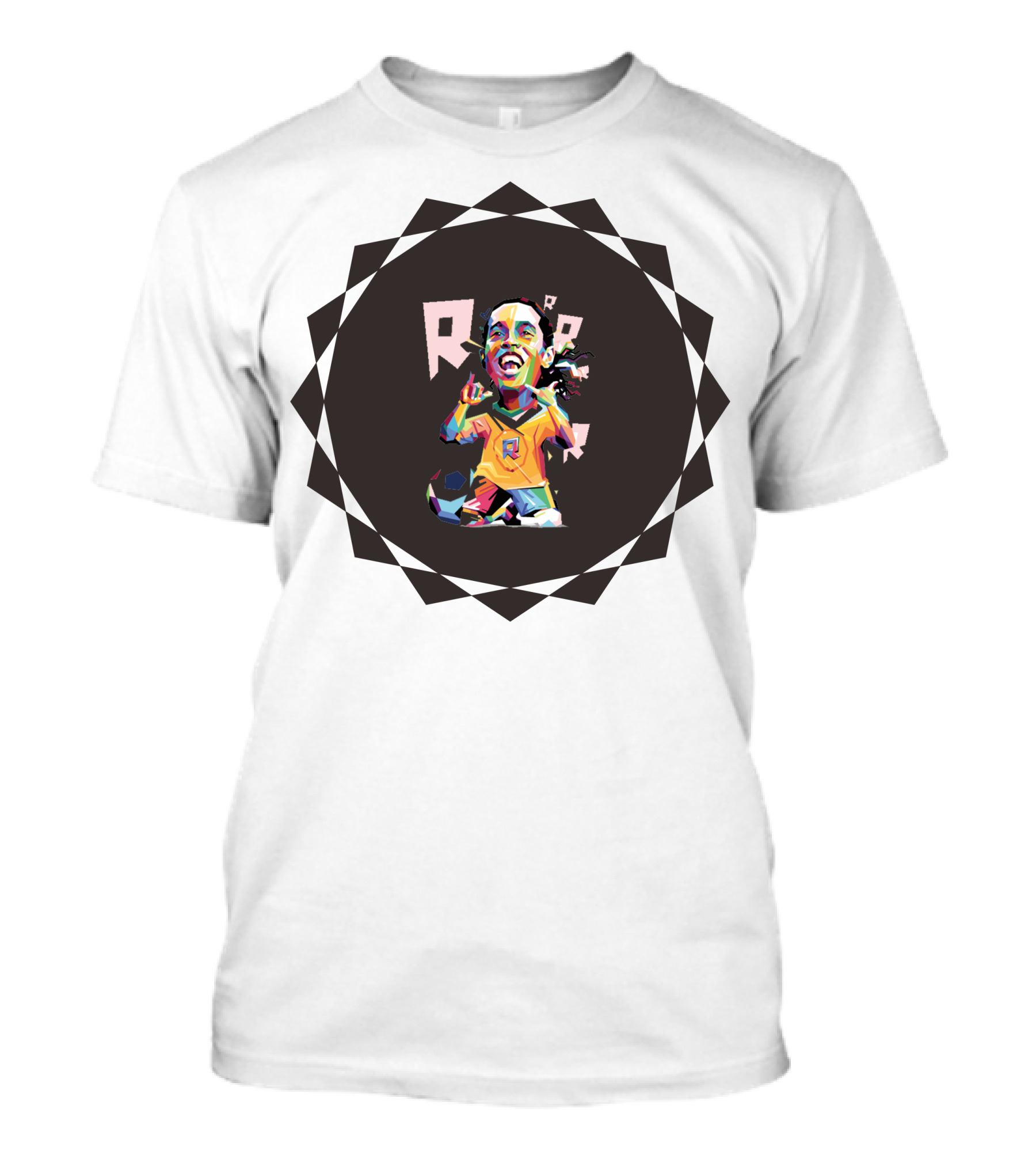 Ronaldinho Anime Polygon Art Brazil Soccer T-Shirt