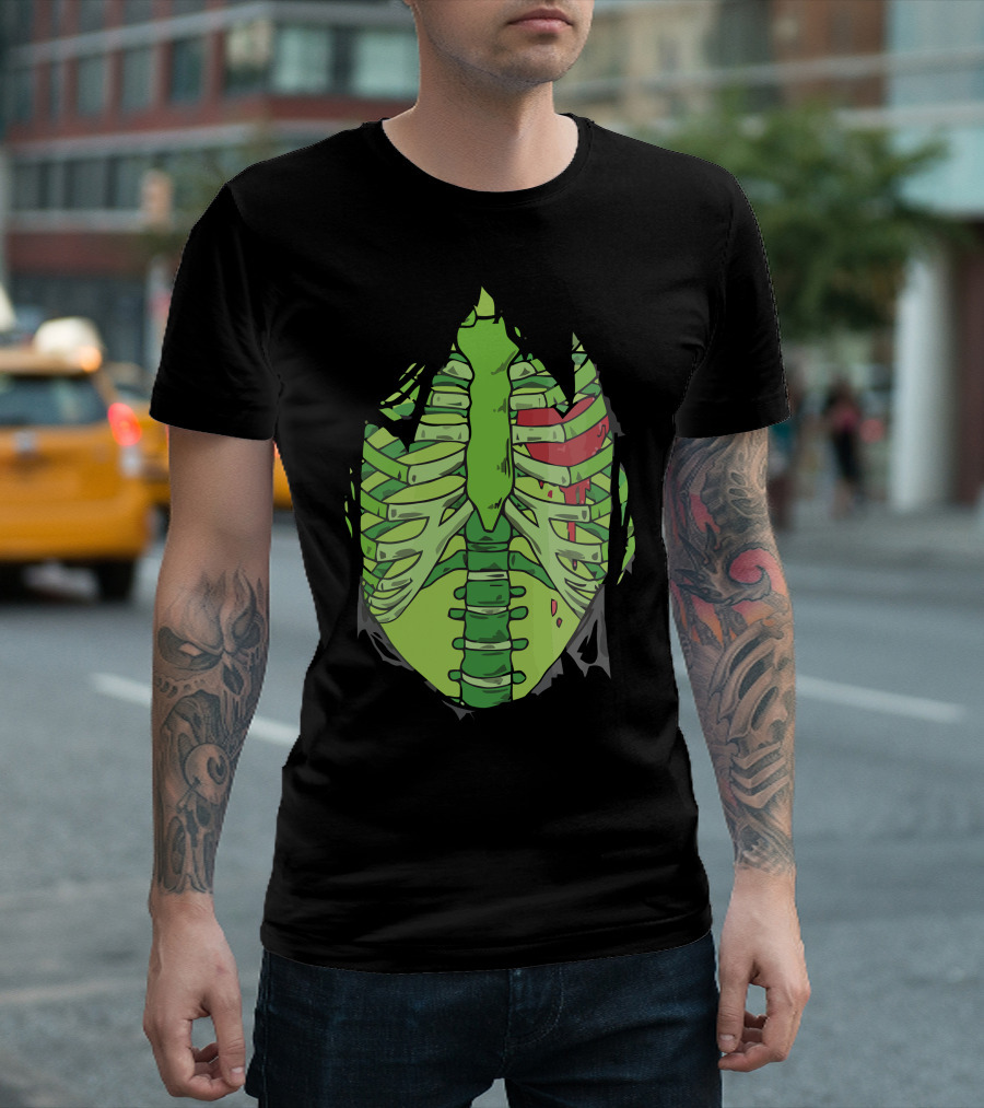 Skeletal Alien Ribcage T-Shirt