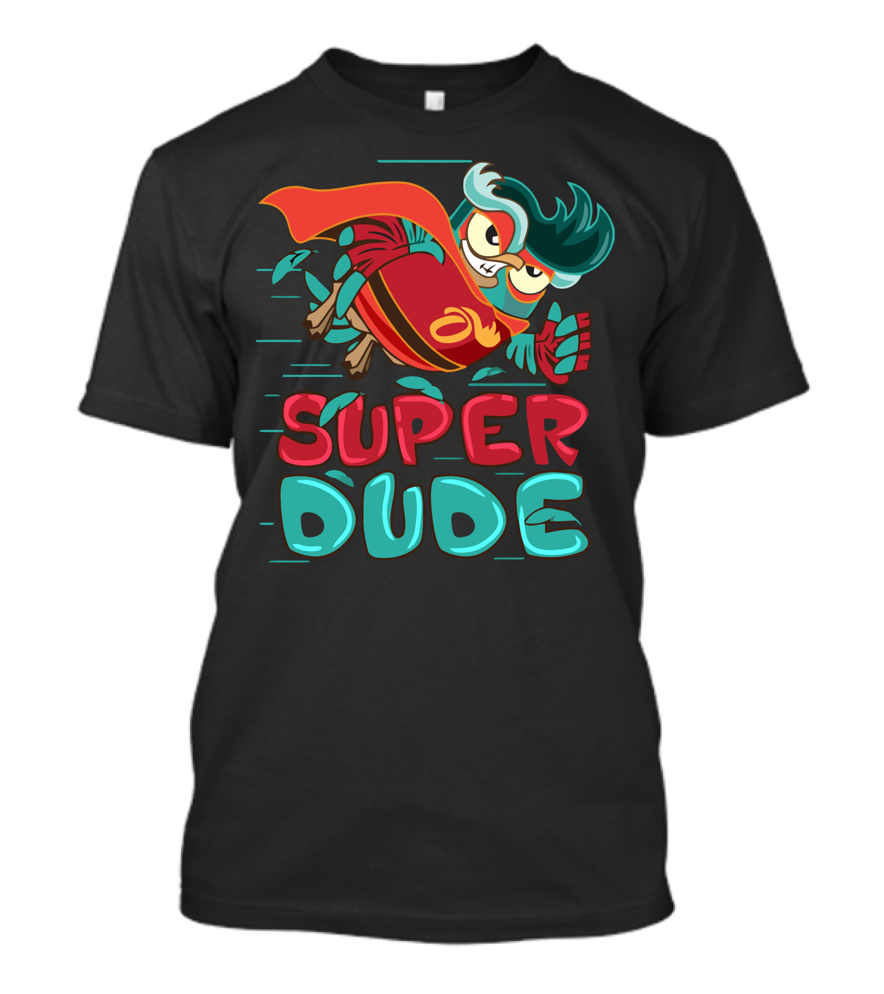 Super Dude Flying Owl Superhero Adventure T-Shirt