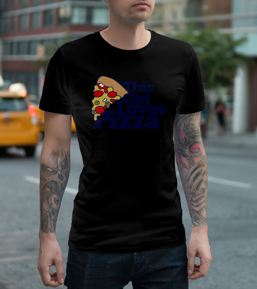 This Girl Loves Pizza Slice with Toppings T-Shirt