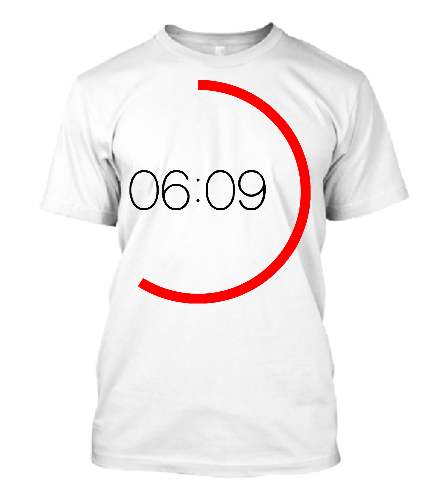 06:09 Time Check Red Semi-Circle T-Shirt