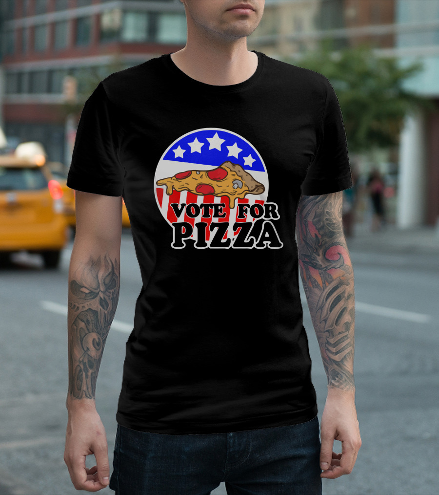 Vote For Pizza Stars and Pepperoni T-Shirt