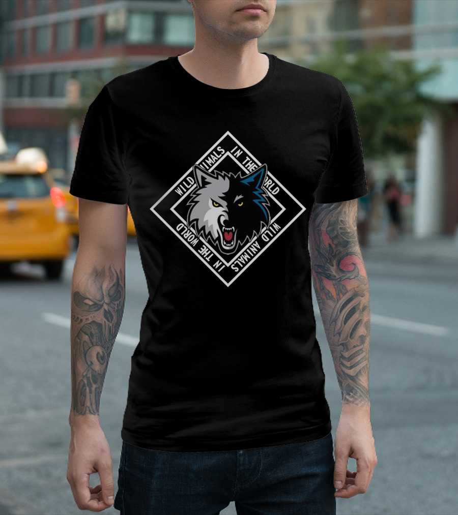 Wild Animals in the World Wolf T-Shirt