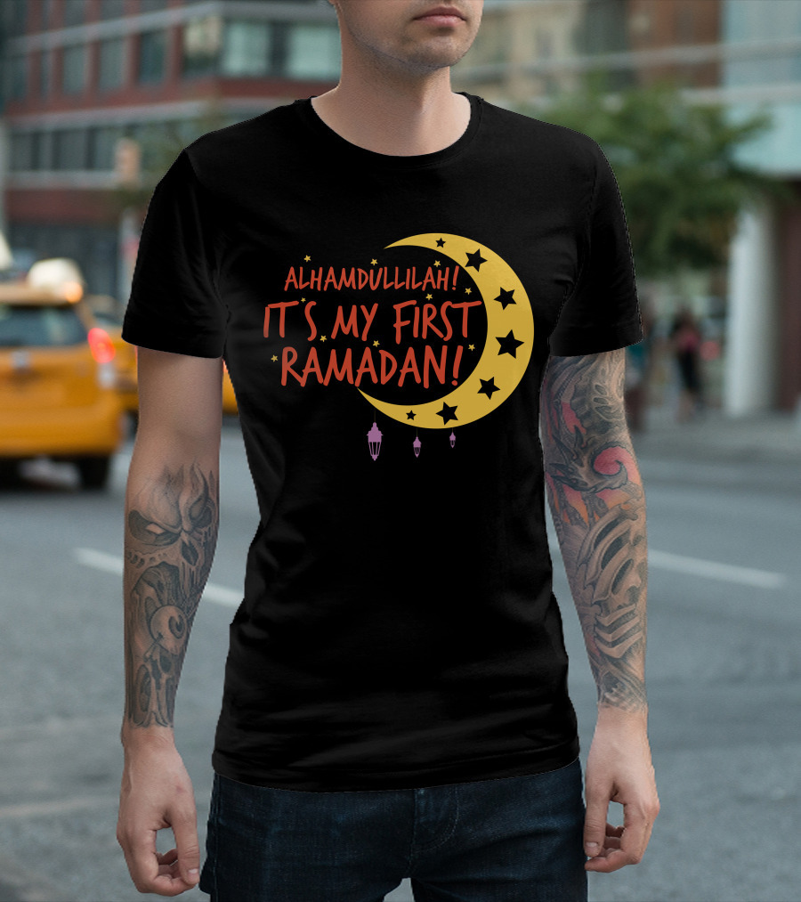 Alhamdullilah It's My First Ramadan Moon And Stars T-Shirt