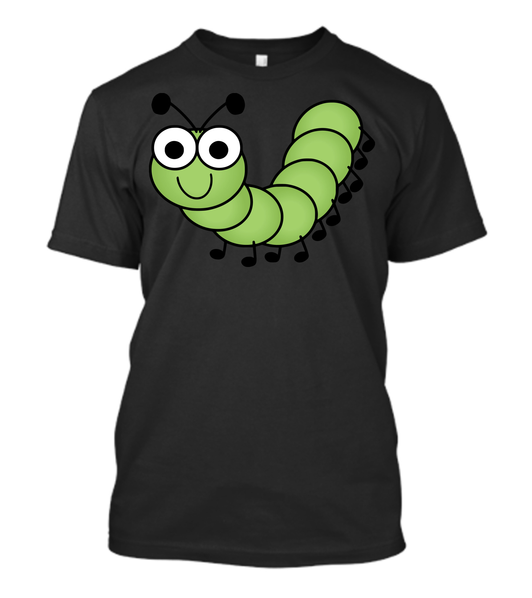 Happy Green Caterpillar Smile T-Shirt