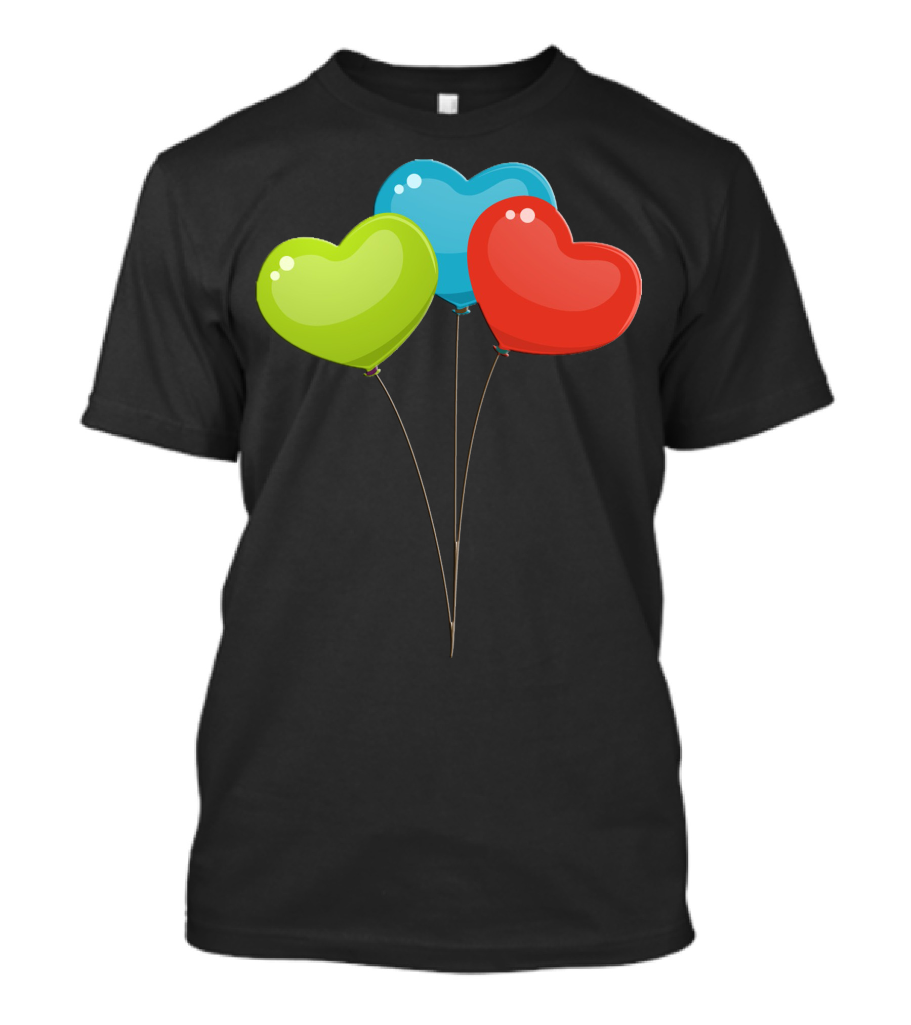 Balloon Color Full Heart-Shaped Balloons T-Shirt