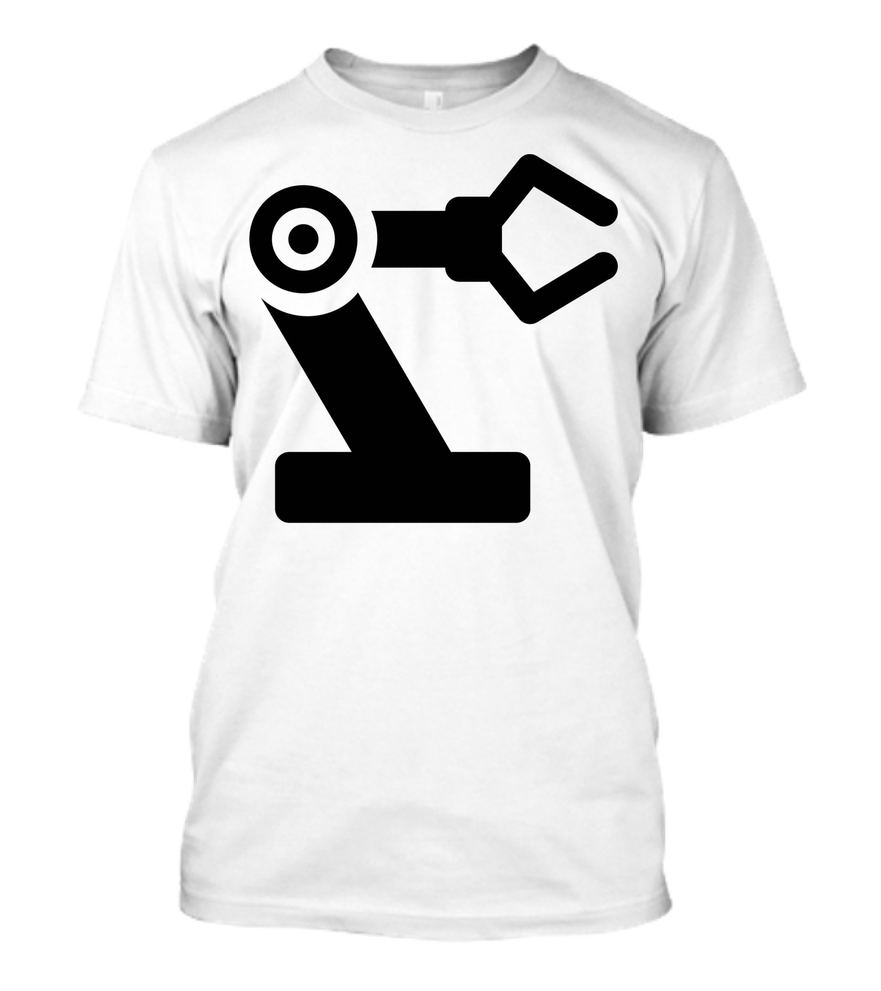 Black Robot Arm Mechanism T-Shirt