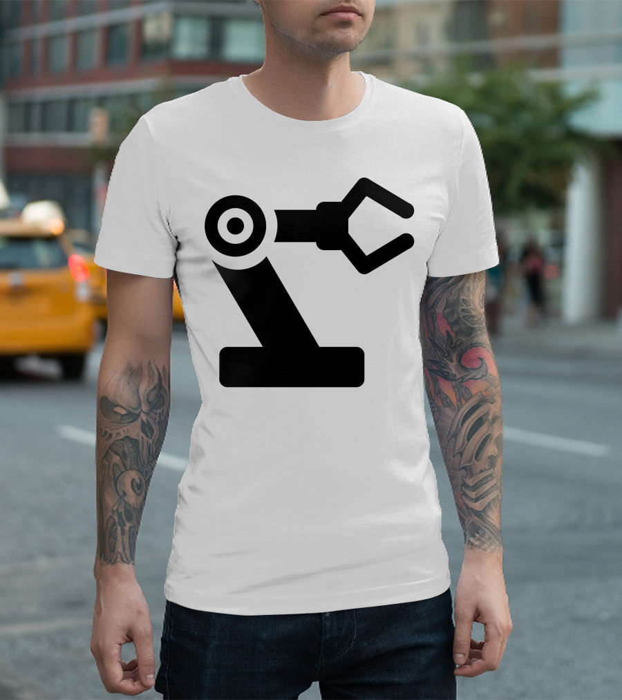 Black Robot Arm Mechanism T-Shirt
