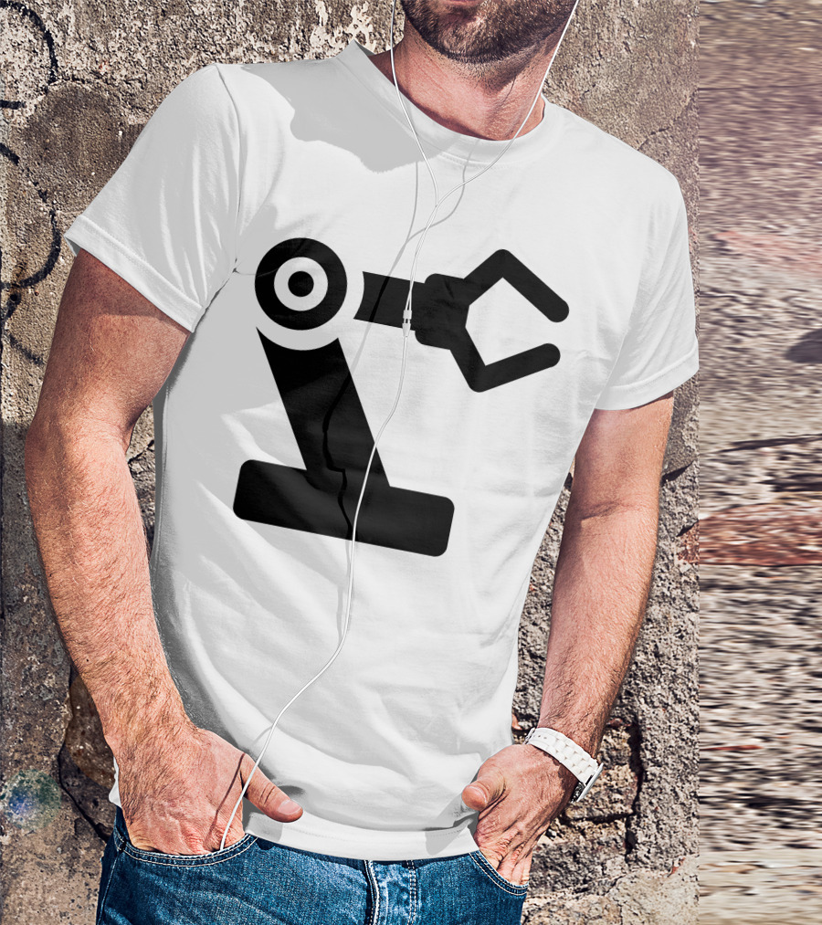 Black Robot Arm Mechanism T-Shirt