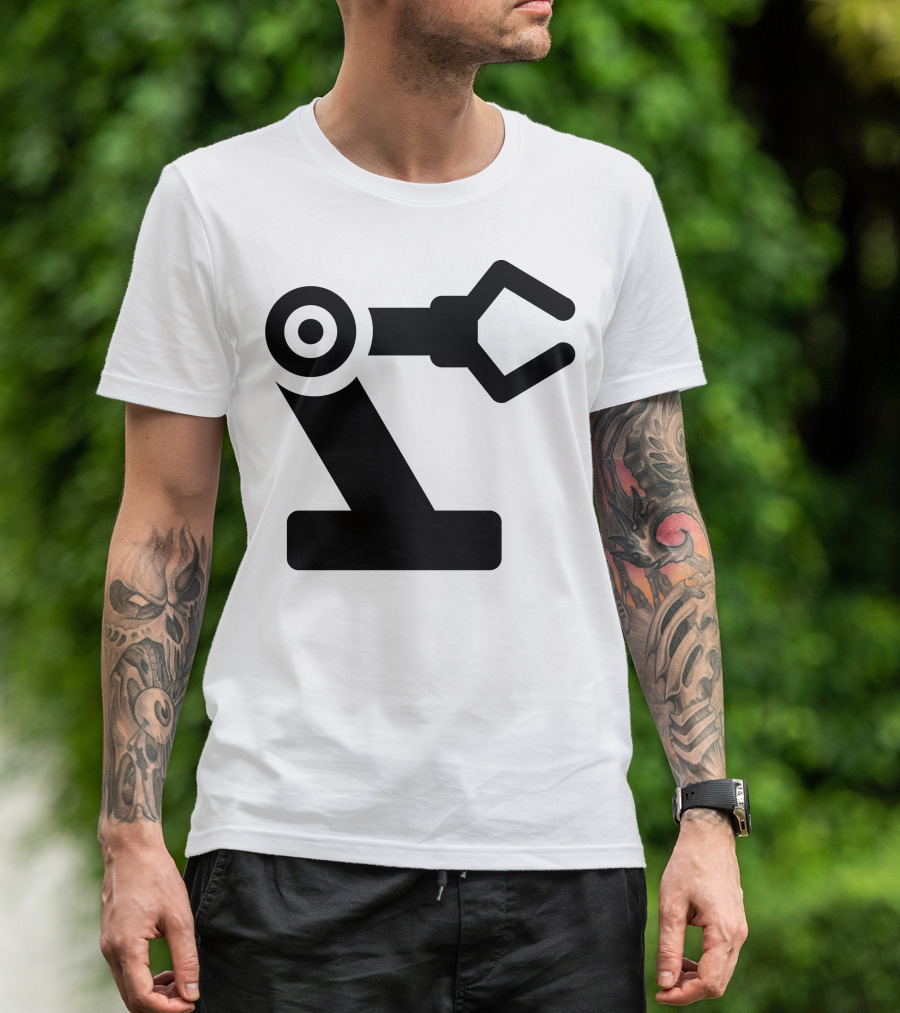 Black Robot Arm Mechanism T-Shirt