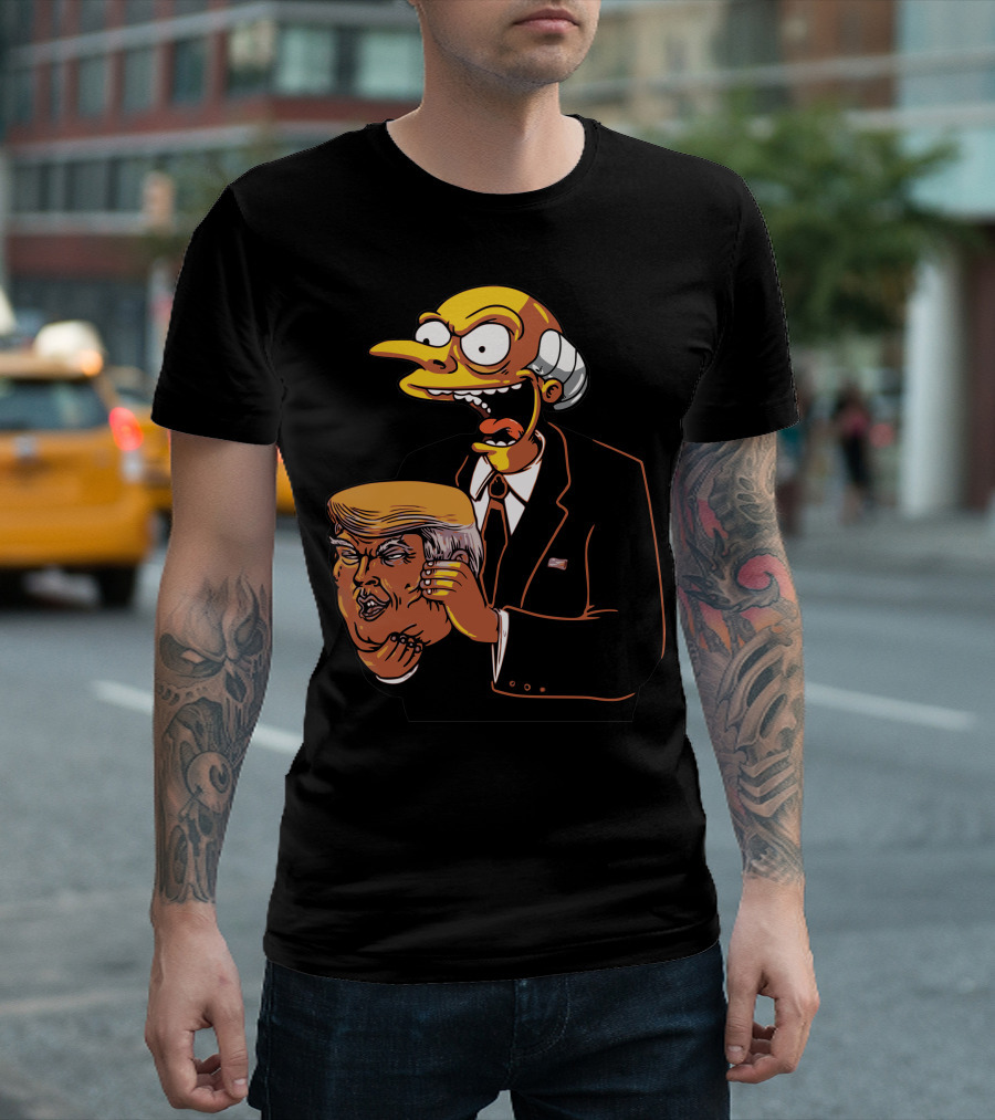 Burns Holding Trump Head Simpsons T-Shirt