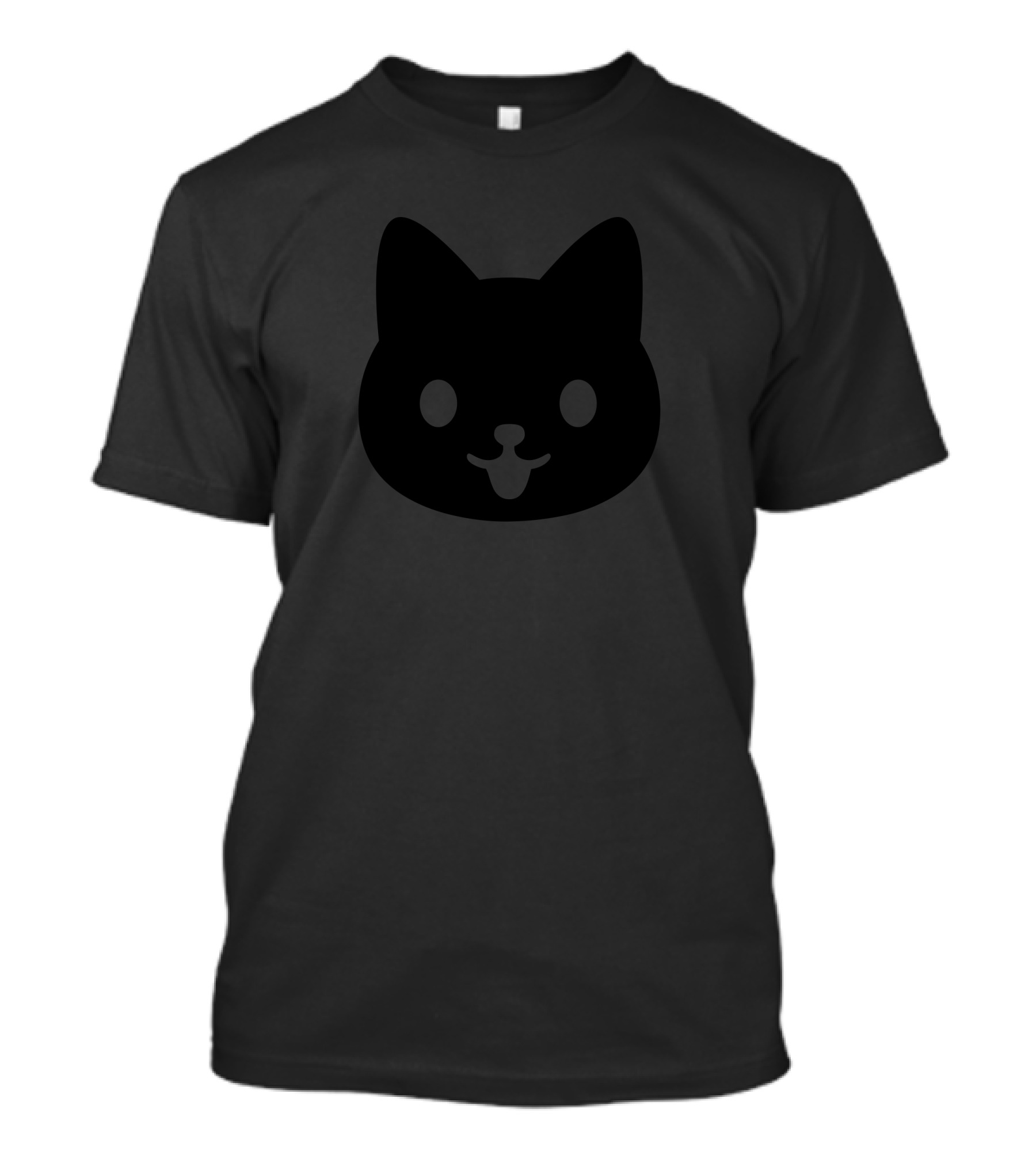 Cute Animal Cat Silhouette Face With Tongue Sticking Out T-Shirt