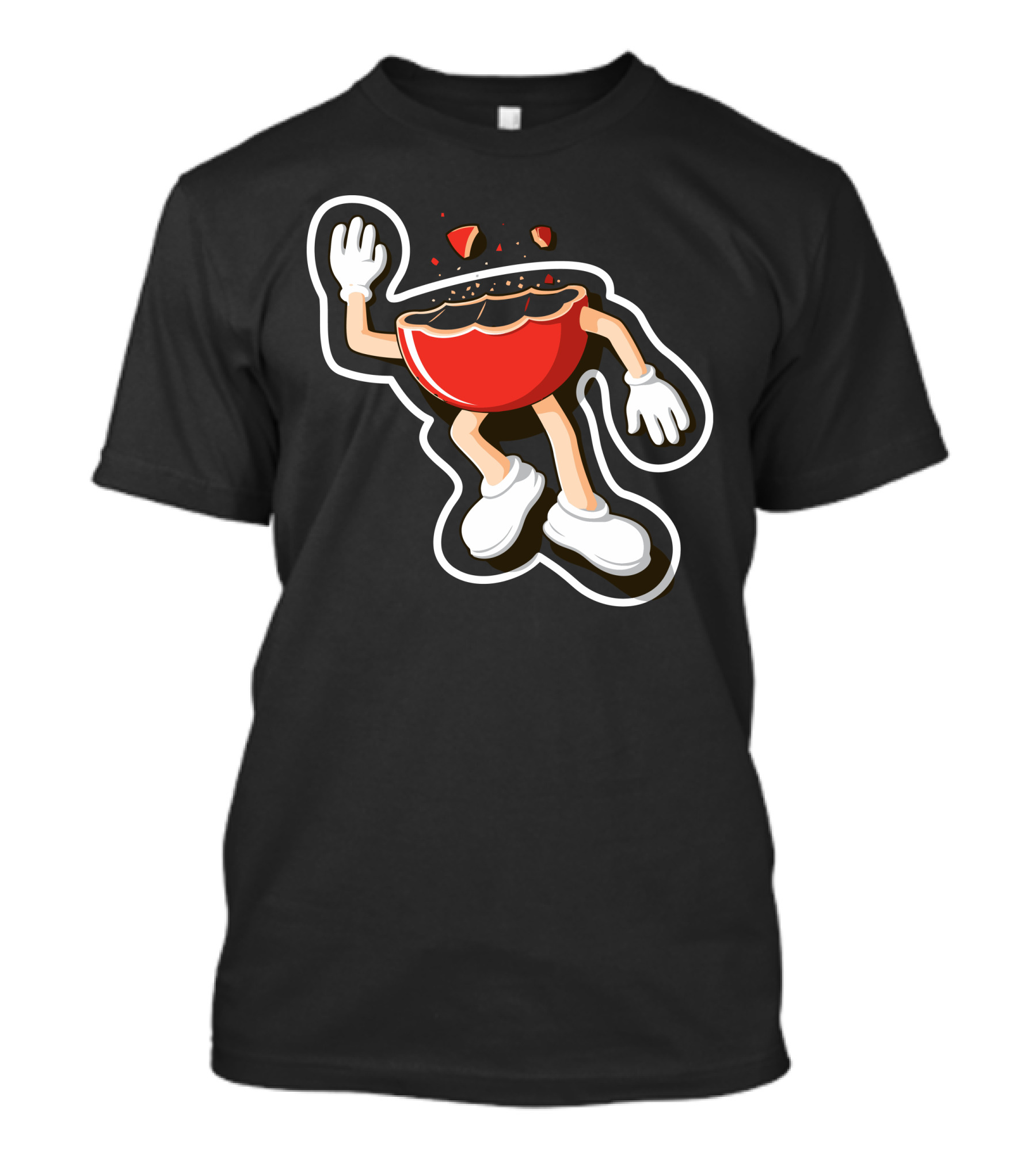 Death By Chocolate Cartoon Pie With Walking Legs T-Shirt