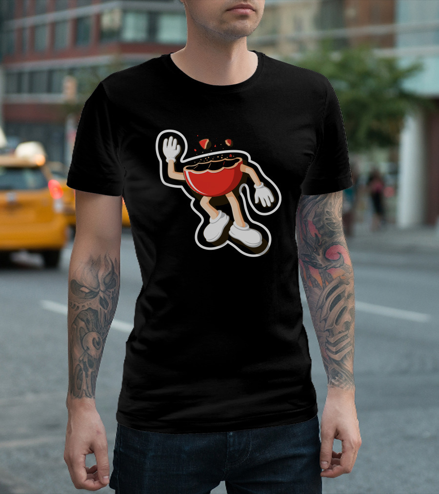 Death By Chocolate Cartoon Pie With Walking Legs T-Shirt