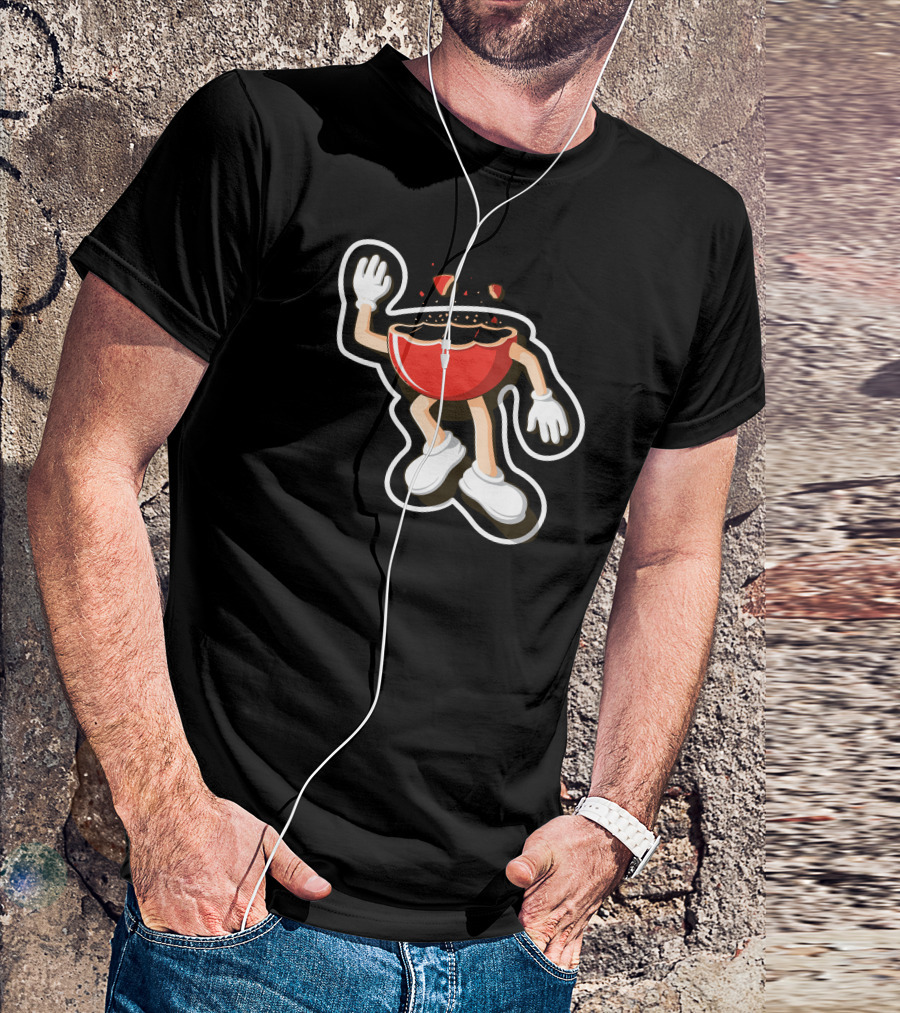 Death By Chocolate Cartoon Pie With Walking Legs T-Shirt